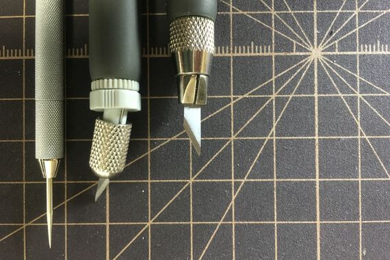 切り絵のカッターナイフ